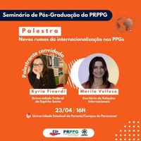 O PPIFOR foi representado pela Coordenadora Profa. Dra. Márcia Marlene Stentzler, Vice-coordenação Profa. Dra. Najela Tavares Ujiie e pela Profa. Dra. Marcia Regina Royer na palestra Novos Rumos da internacionalização nos PPGs, parte das ações do Seminário de Pós-Graduação da PRPPG. O evento oportunizou melhor conhecermos sobre o processo de internacionalização da Unespar e práticas possíveis no Programa.