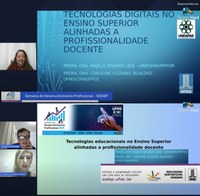 No dia 7 de maio de 2025, a Universidade Federal de Mato Grosso do Sul - Câmpus do Pantanal (UFMS-CPAN) realizou a Semana de Desenvolvimento Profissional 2025 (SEDEP 2025), um evento dedicado à troca de conhecimentos e experiências na área da educação. Entre os destaques, a Vice-coordenadora do Programa de Pós-Graduação PPIFOR, Professora Doutora Nájela Tavares Ujiie, participou de uma palestra muito importante intitulada "Tecnologias educacionais no Ensino Superior alinhadas à profissionalidade docente".
A palestra contou também com a presença da Professora Doutora Caroline Elizabel Blaszko, e foi mediada pelo Professor Doutor Valmor Reckziegel. O evento foi realizado de forma virtual, via Google Meet, permitindo a participação de pessoas de diferentes locais, e foi disponibilizado no YouTube para quem quiser assistir posteriormente. Você pode conferir a gravação neste link: https://www.youtube.com/watch?v=rfGf--bJpuI.
Essa participação reforça o compromisso do PPIFOR com a formação de profissionais cada vez mais atualizados e preparados para os desafios do ensino superior na era digital.